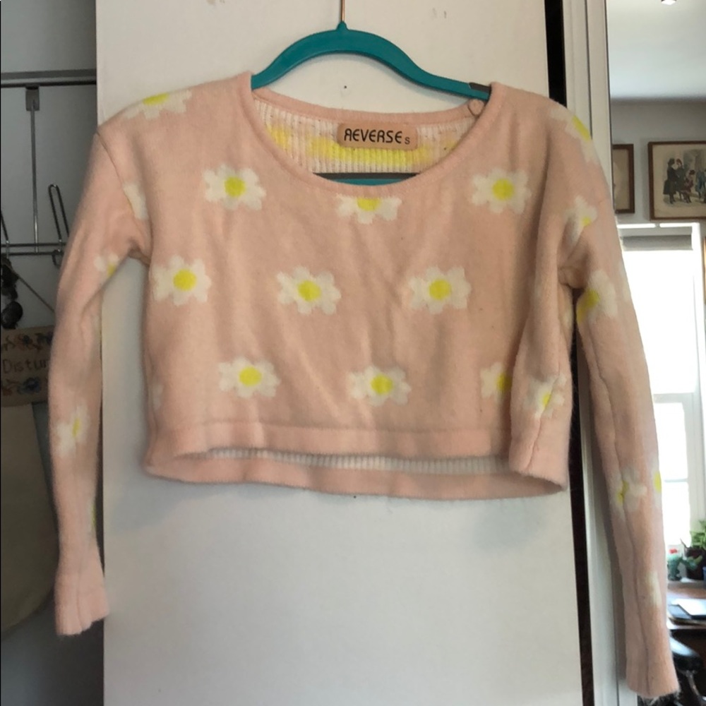 SUPER SOFT cropped pastel pink sweater